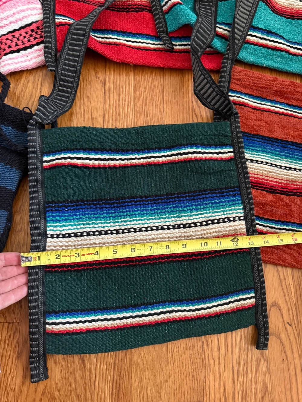 9 Mexican serape blacker crossbody bags - Picture 3 of 6